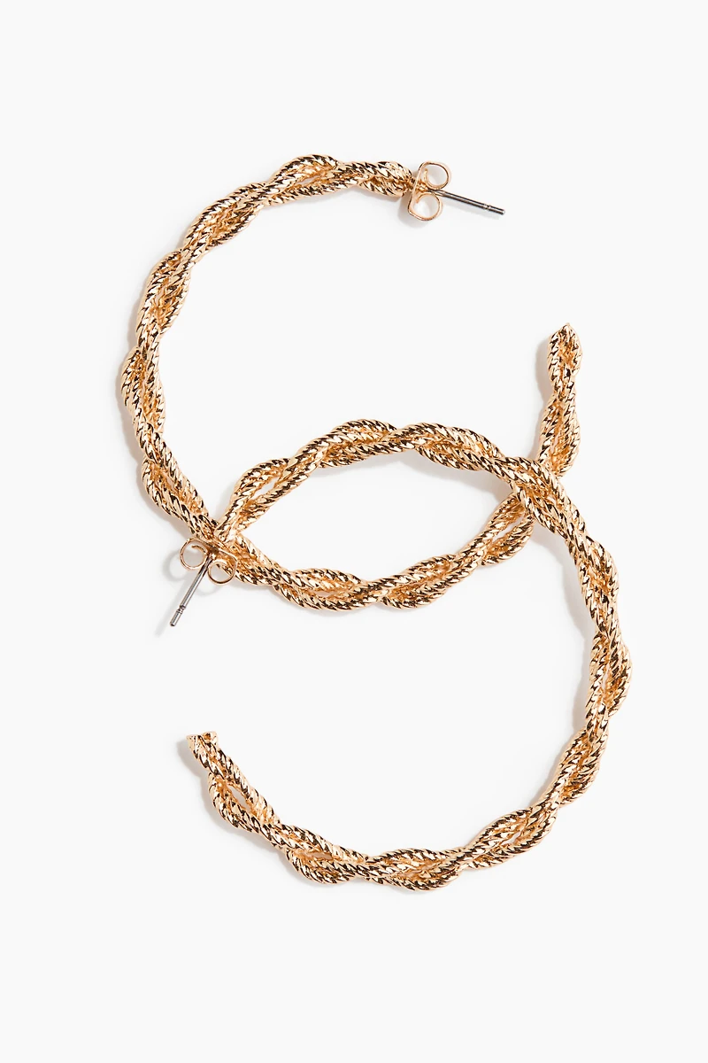 Twisted Hoop Earrings