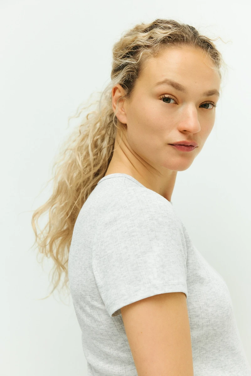 MAMA Pointelle Jersey Pajamas