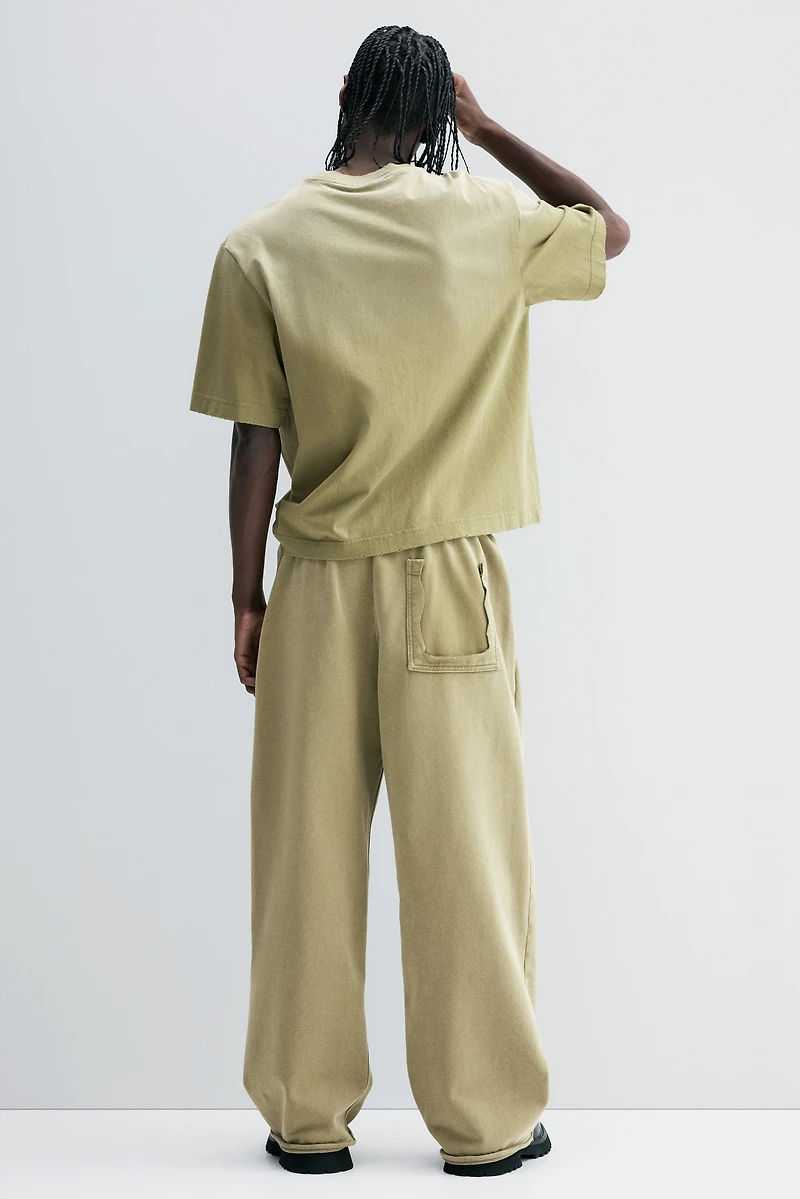 Pantalon de survêtement délavé décontracté