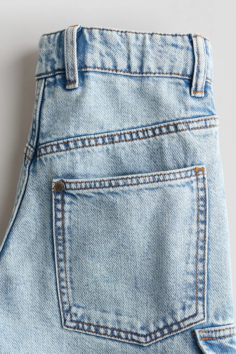 Denim Cargo Shorts
