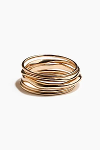 5-Pack Metal Bangle Bracelets