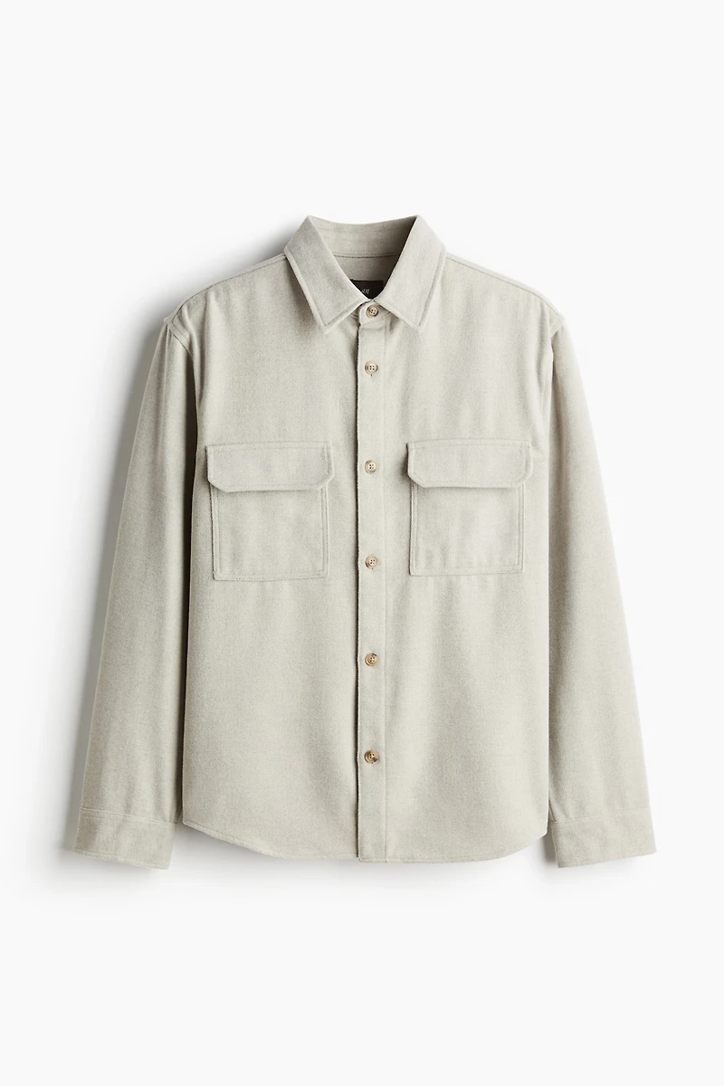 Regular Fit Felted Overshirt