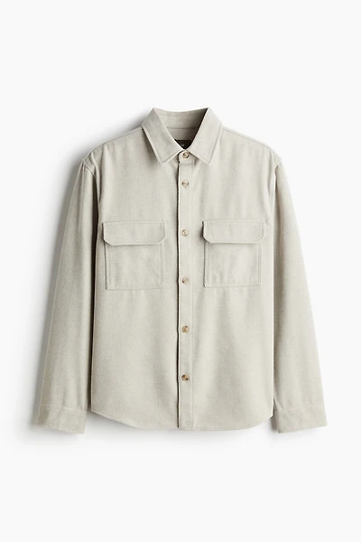 Regular Fit Felted Overshirt