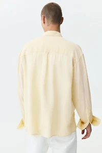 Relaxed-Fit Linen-Blend Shirt