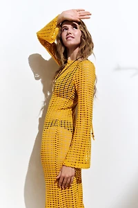 Pointelle-Jersey Maxi Dress