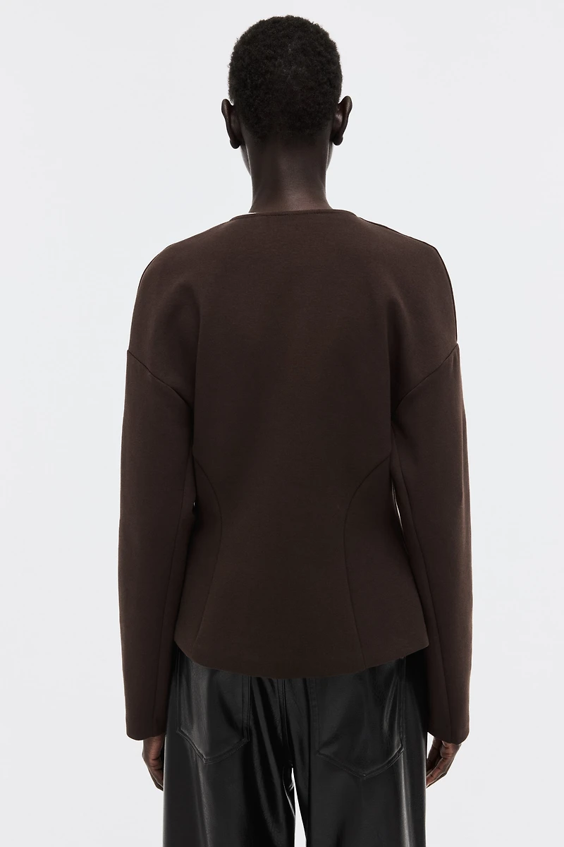 Collarless Scuba Blazer