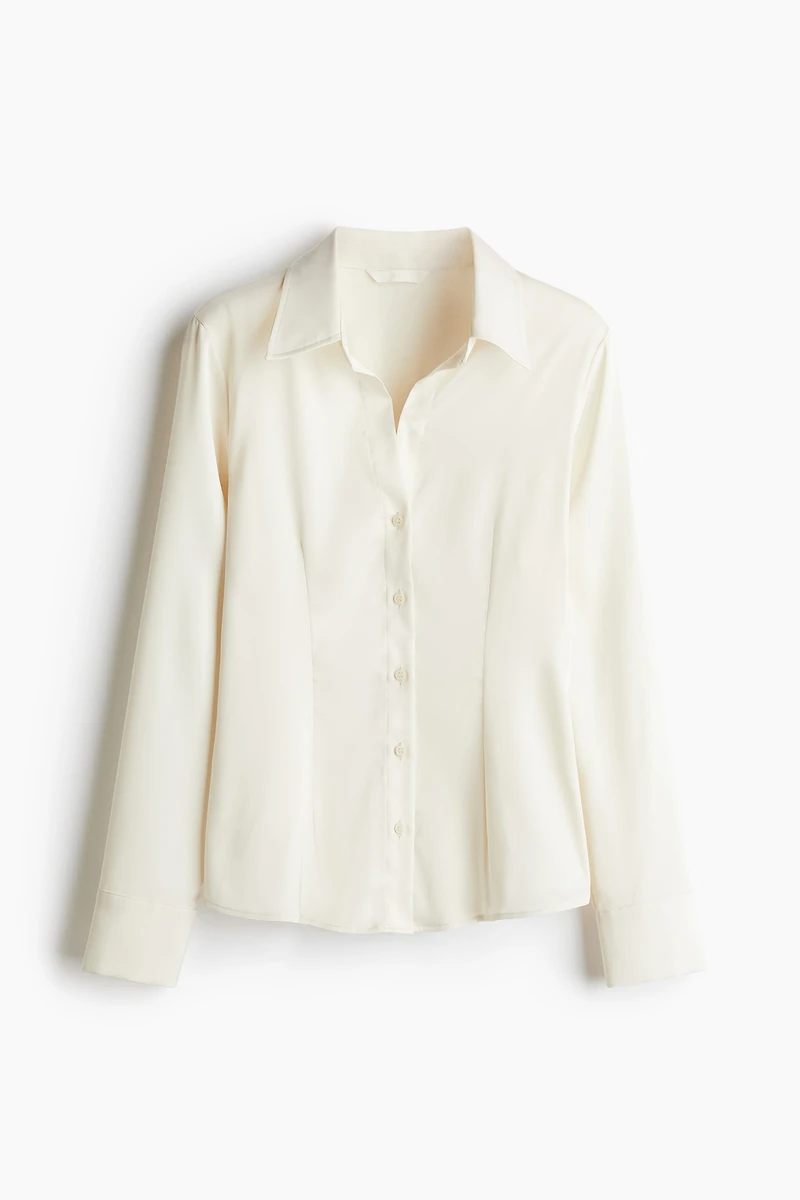 Fitted Satin Shirt