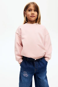 Jean à jambes larges avec motifs