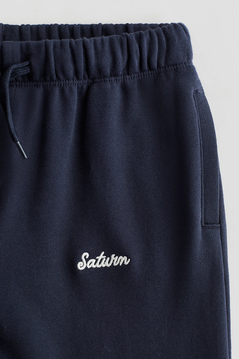 Embroidered-Detail Cotton Joggers