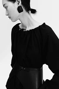 Drawstring-Detail Windbreaker