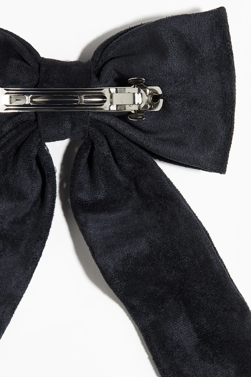 Embellished bow hair clip