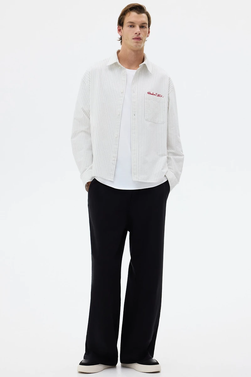 Wide-Leg Cotton Joggers