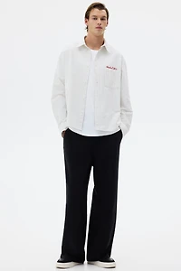 Wide-Leg Cotton Joggers