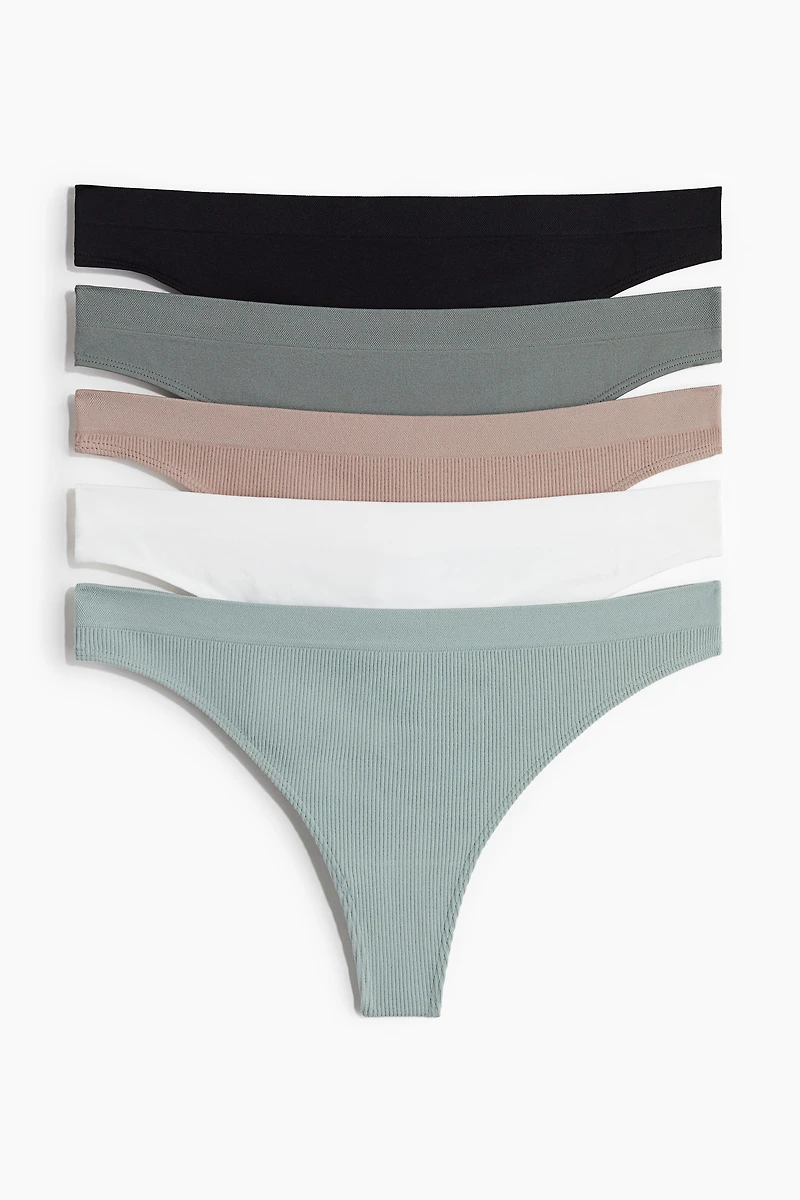 5-Pack Seamless Thong Briefs
