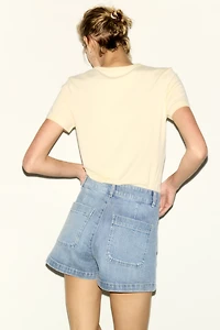 High-Waist Denim Shorts