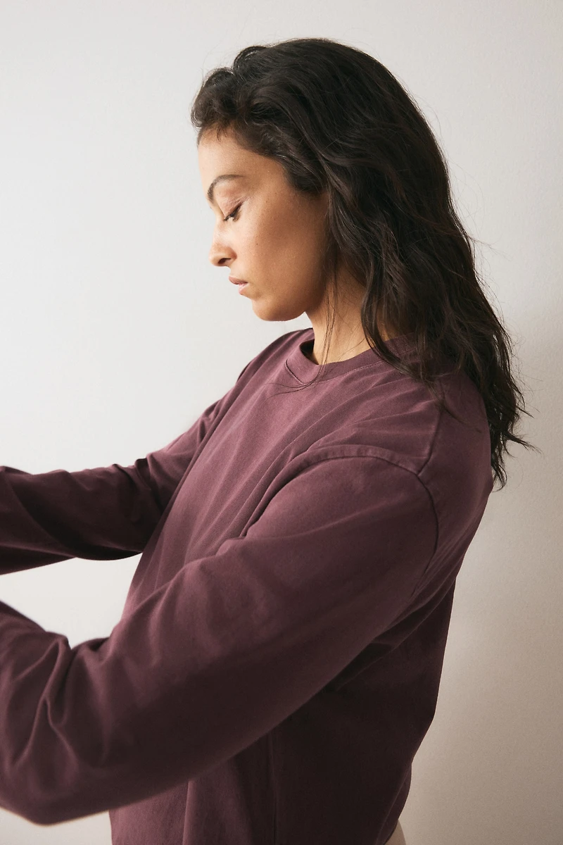 Washed-Look Cotton Top