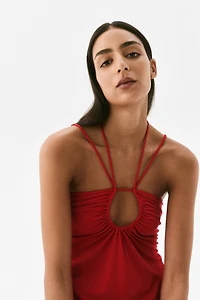 Draped Halterneck Dress