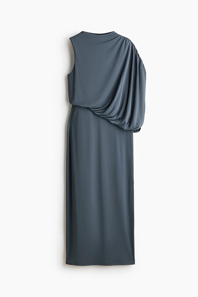Robe maxi à effet drapé