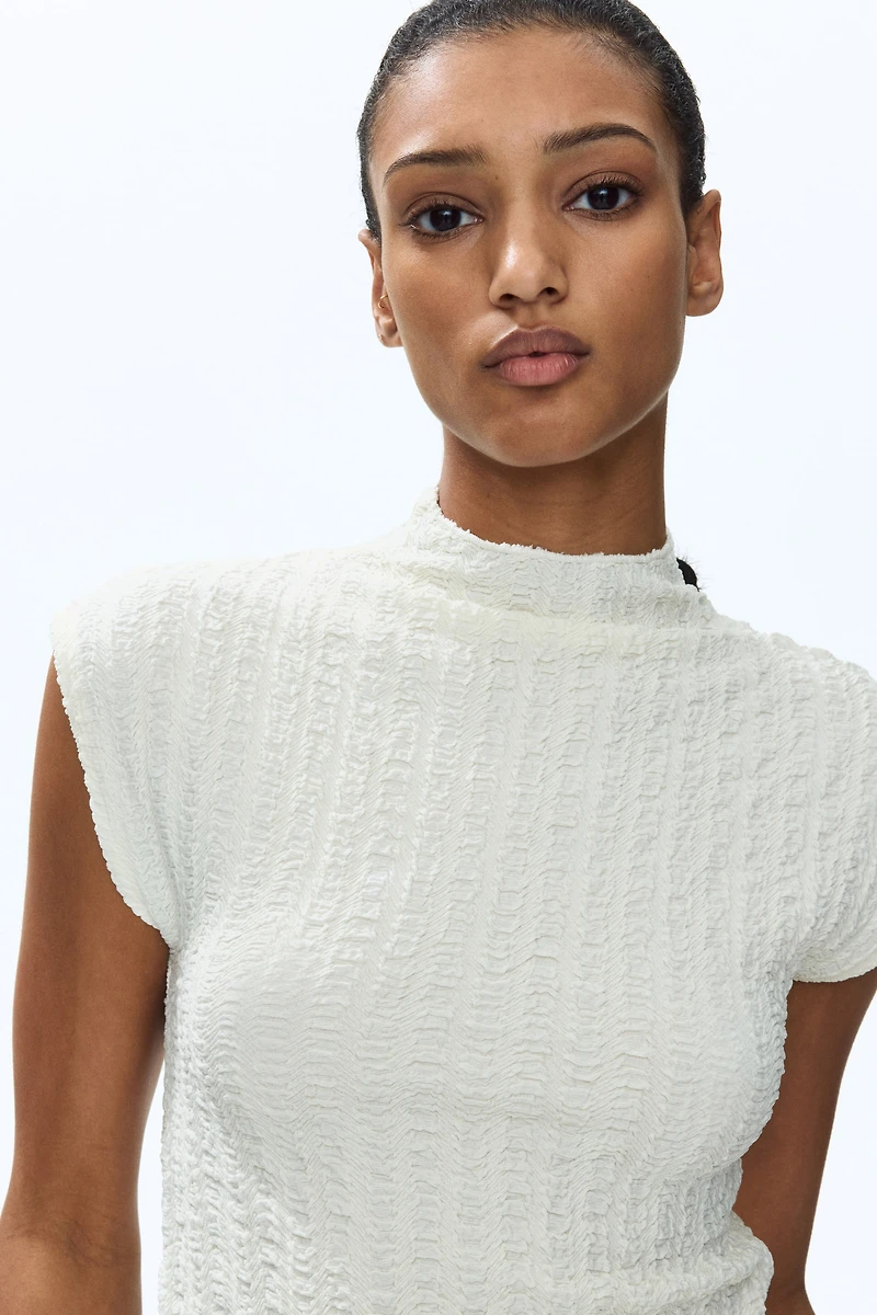 Haut en jersey texturé
