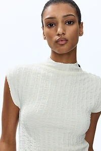 Haut en jersey texturé