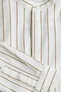 Cotton Band Collar Shirt