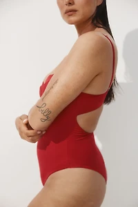 High-Leg Underwire Swimsuit