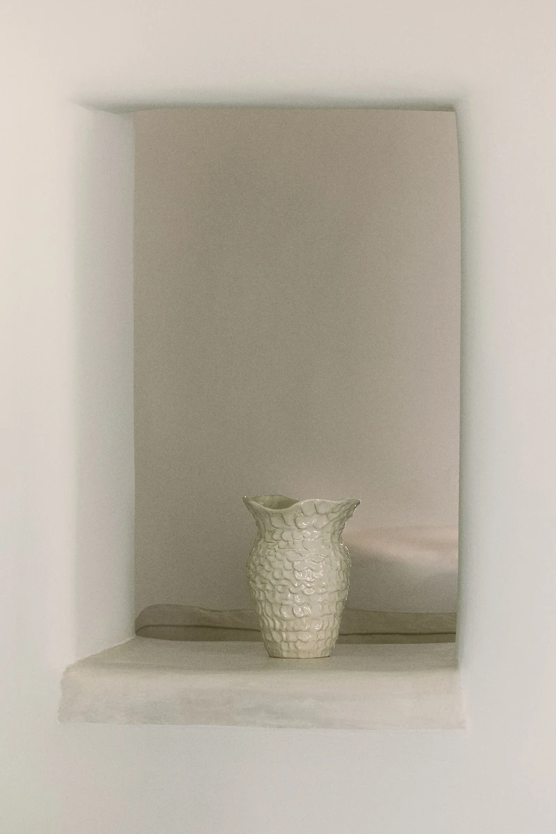 Large Ocean-Inspired Stoneware Vase