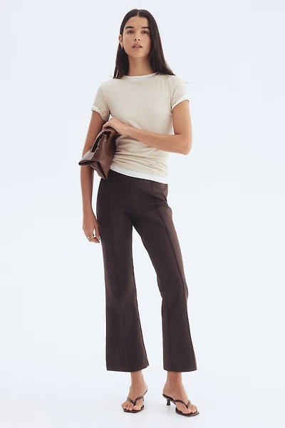 Flared Crease-Front Pants