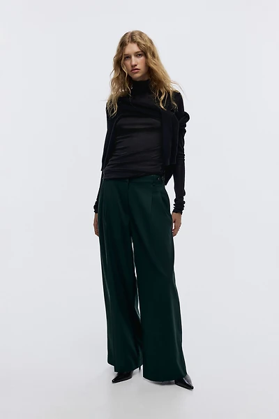 Wide-Leg Dress Pants