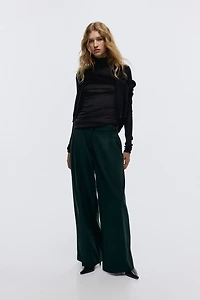 Wide-Leg Dress Pants