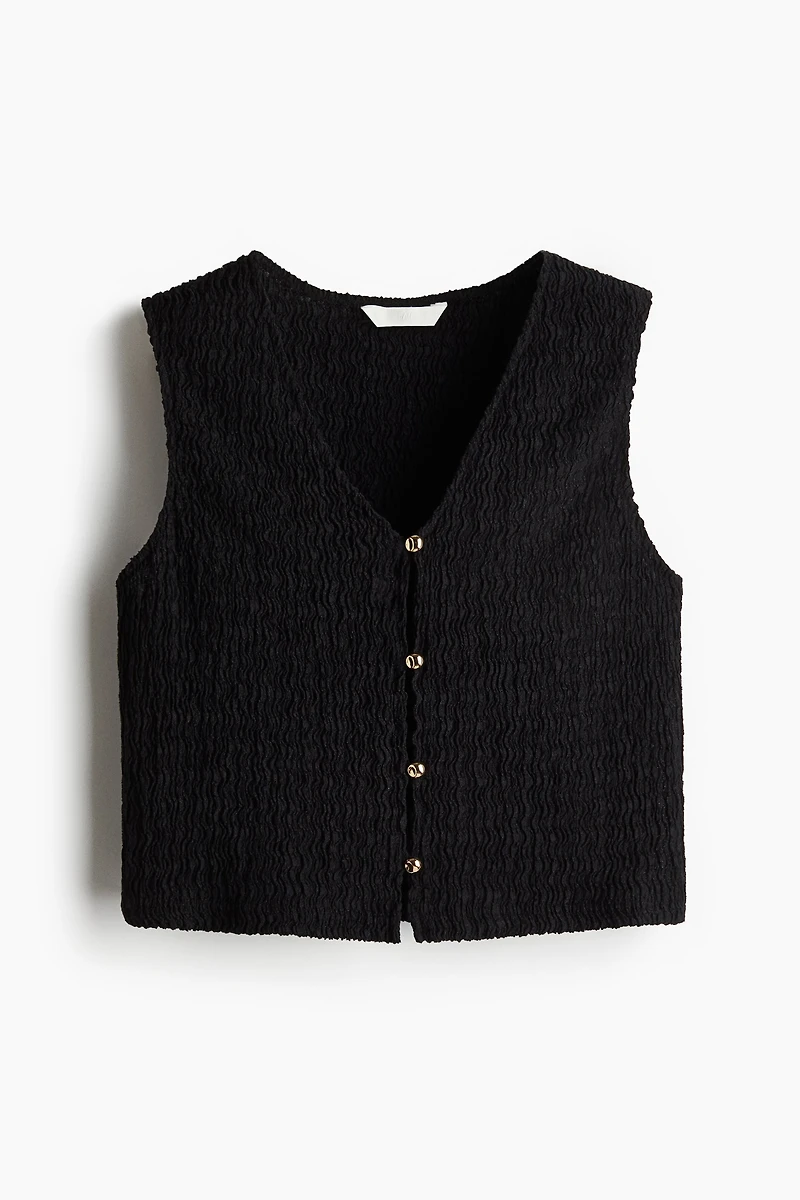 Textured Jersey Vest