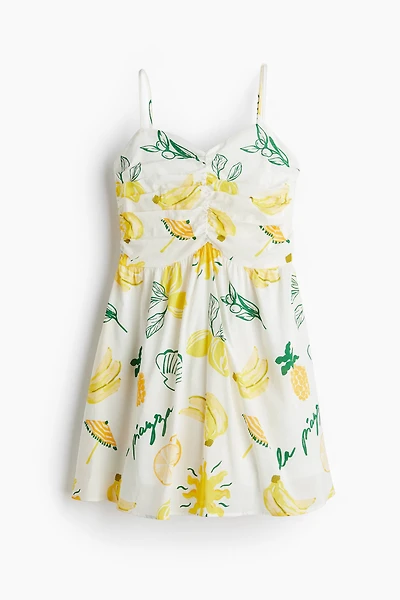 Robe imprimée à bretelles fines