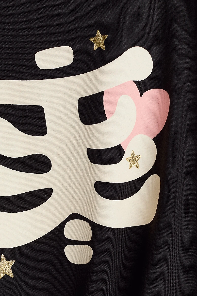 Long-Sleeved Printed Top