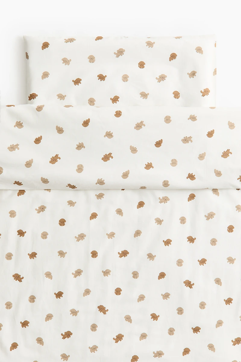 Patterned Crib Duvet Cover Set
