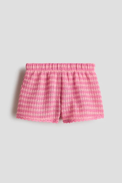 Short en tricot texturé