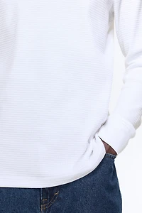 Slim Fit Waffled Jersey Shirt