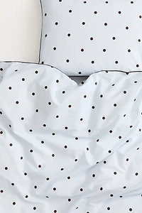 Patterned Cotton Twin Duvet Cover Set