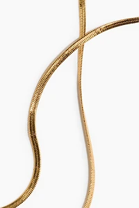 Waterproof Herringbone Chain Necklace