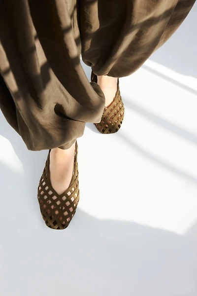 Braided-Look Ballet Flats