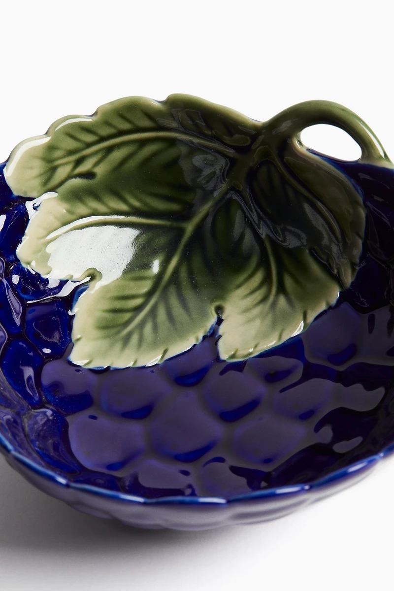 Small Decorative Stoneware Serving Bowl