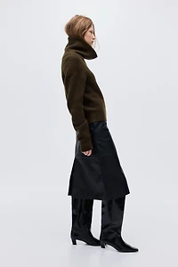 Wool-Blend Cardigan with Zipper