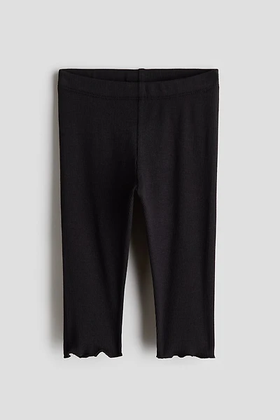 Ribbed Cotton Leggings