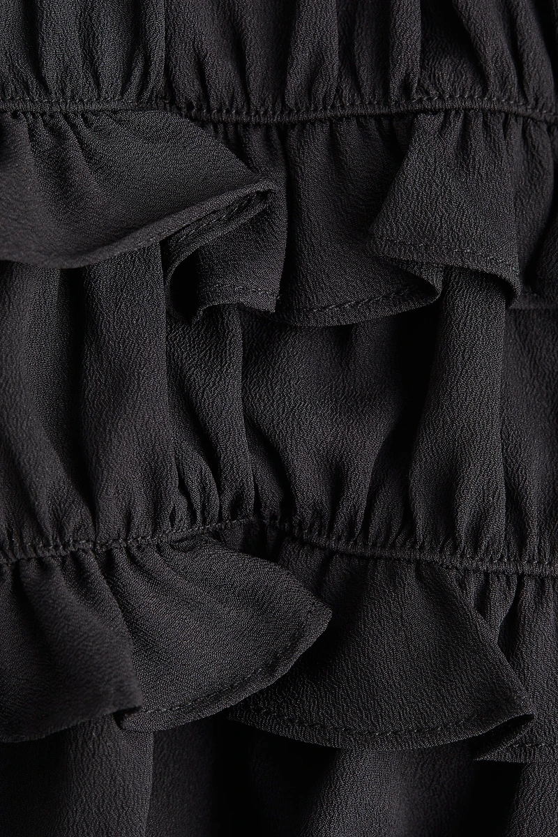 Ruffle-Trimmed Strappy Top