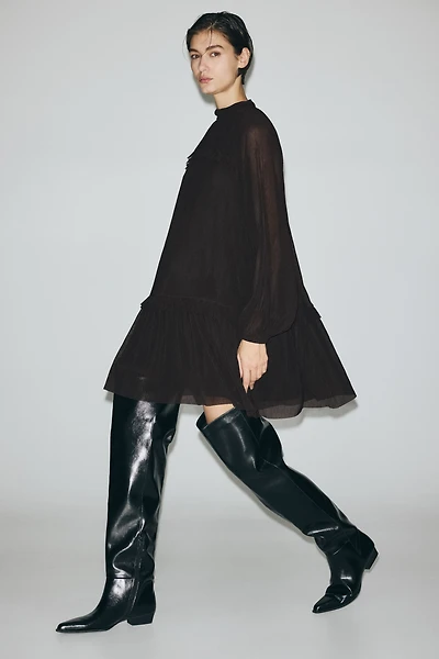 Plissé Jersey Dress