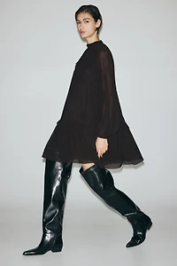 Plissé Jersey Dress