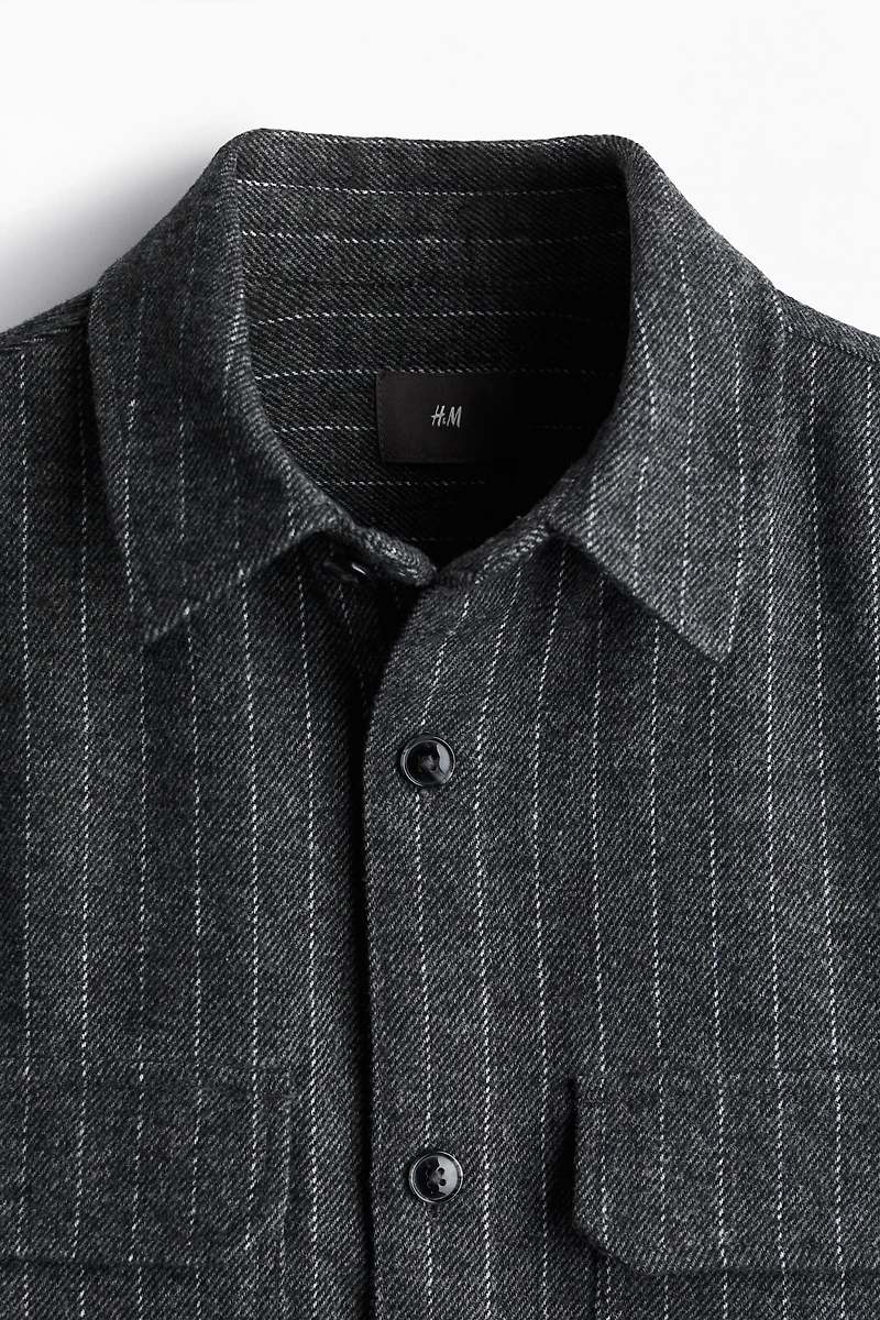 Regular Fit Felted Overshirt