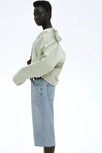 Low Knee-Length Denim Shorts