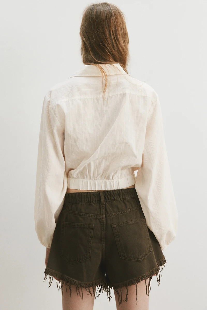Chemise croisée en coton