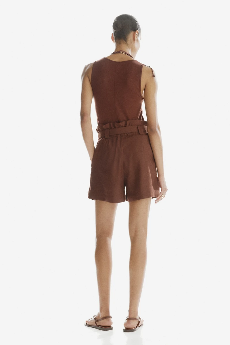 Paper Bag Shorts with Belt