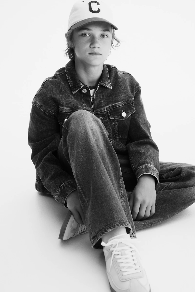 Loose-Fit Bootcut Leg Jeans